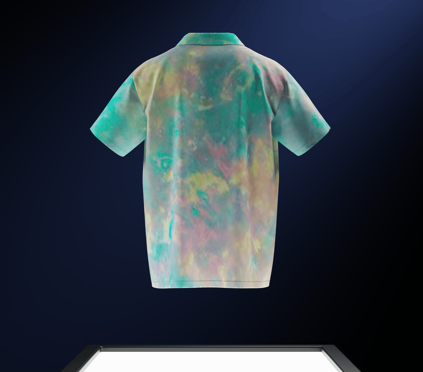 "Mosaic Mirage" Silk Reflective Shirt