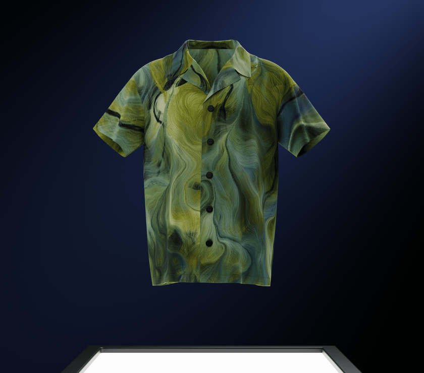 "Marbled Earth Top" Pashmina Reflective Shirt