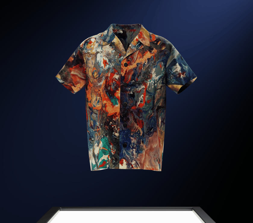 "Artistic Palette" Rayon Reflective Shirt