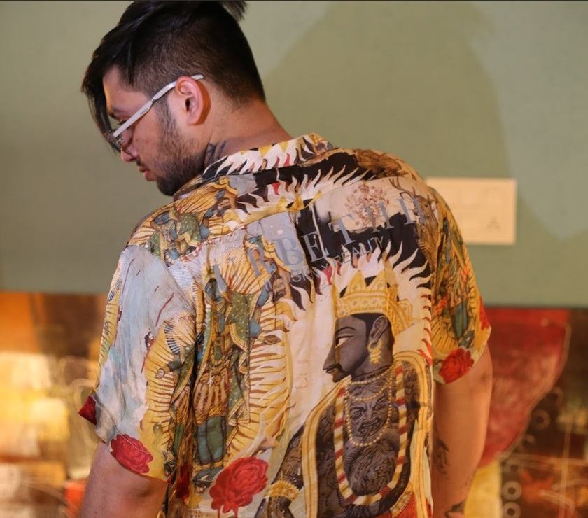 "Raavana: The Paradoxical King" Satin Reflective Shirt