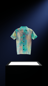 "Mosaic Mirage" Silk Reflective Shirt